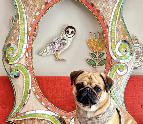 sharra frank sculpted mosaic mirror frames