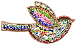 mosaic bird art piece 1